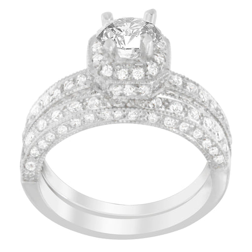 Bids.com 14K White Gold 1 ct. TDW Round Cut Diamond Ring (G-H, I1-I2) Rings