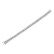 Bids.com Sterling Silver rose-cut Diamond X-Link Bracelet (1 cttw, I-J Color, I2-I3 Clarity) Bracelets