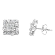 Bids.com .925 Sterling Silver 1/2 Cttw Round-Cut Diamond Stud Earrings (I-J Color, I1-I2 Clarity) Earrings