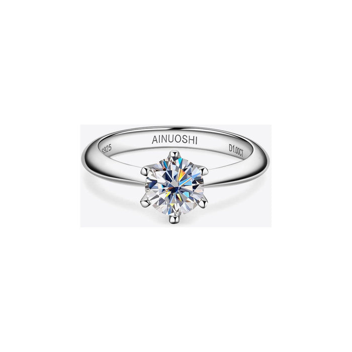 Wonderful Life 1 Carat Moissanite Platinum-Plated Ring