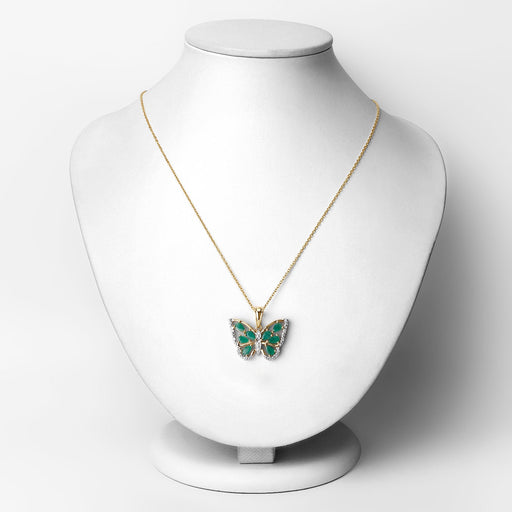 Bids.com 1.91 Carat Genuine Emerald and White Zircon .925 Sterling Silver Pendant Pendants