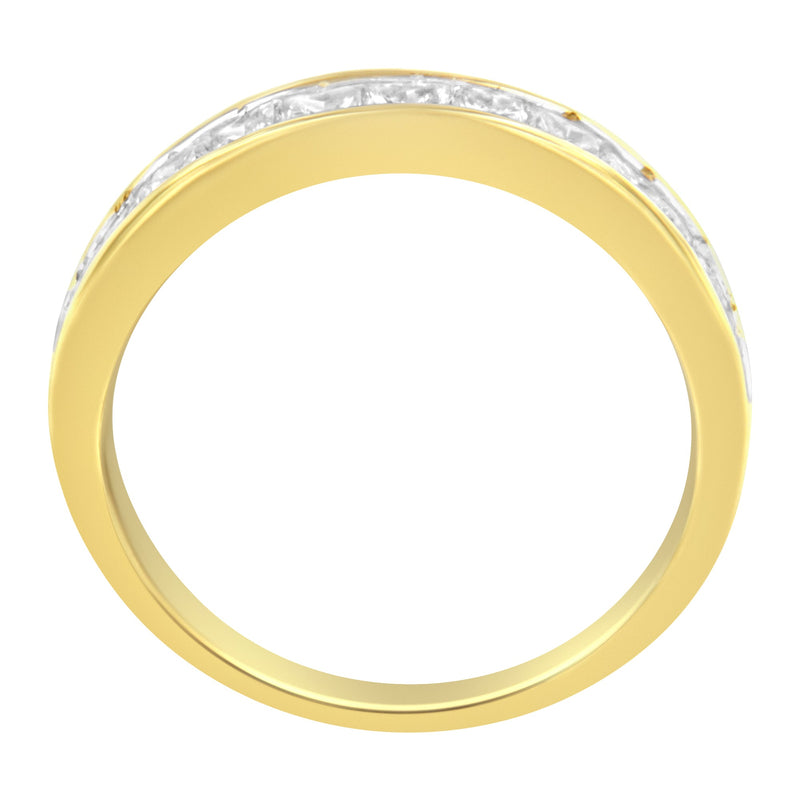 Bids.com 14KT Yellow Gold Diamond Channel Band Ring (1 cttw, H-I Color, SI2-I1 Clarity) Rings