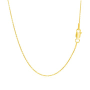 Bids.com 14k Yellow Gold Round Cable Link Chain 1.1mm Necklaces