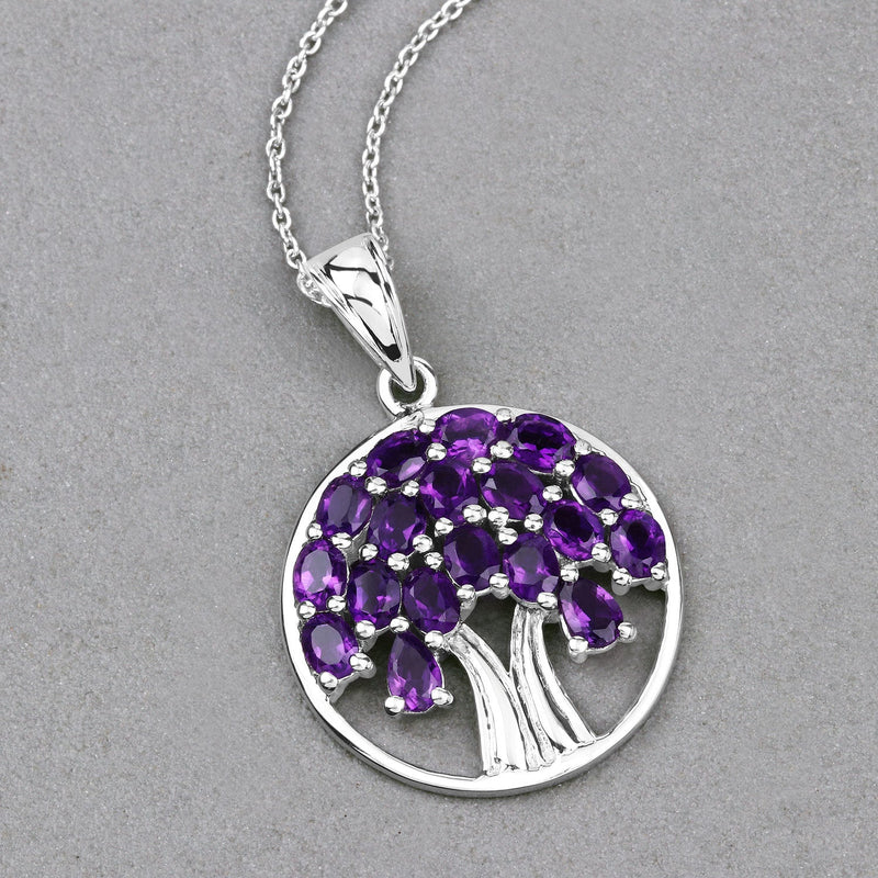 Bids.com 2.94 Carat Genuine Amethyst .925 Sterling Silver Pendant Pendants