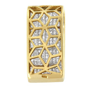 Bids.com 14K Yellow Gold Princess Cut Diamond Block Pendant Necklace (2 5/8 cttw, H-I Color, SI2-I1 Clarity) Necklaces