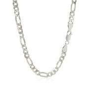 Bids.com Rhodium Plated 5.5mm Sterling Silver Figaro Style Chain Necklaces