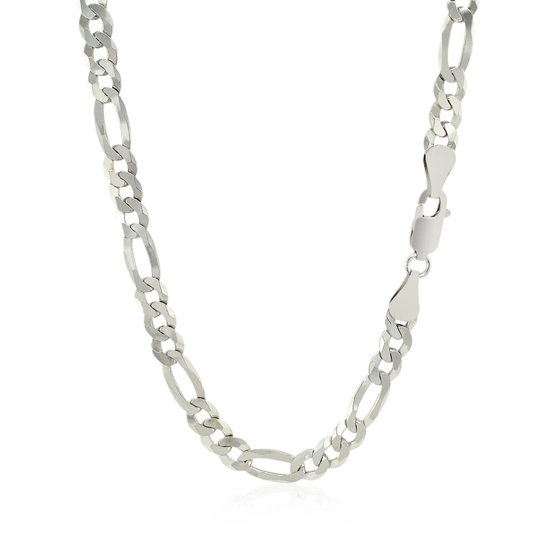 Bids.com Rhodium Plated 5.5mm Sterling Silver Figaro Style Chain Necklaces