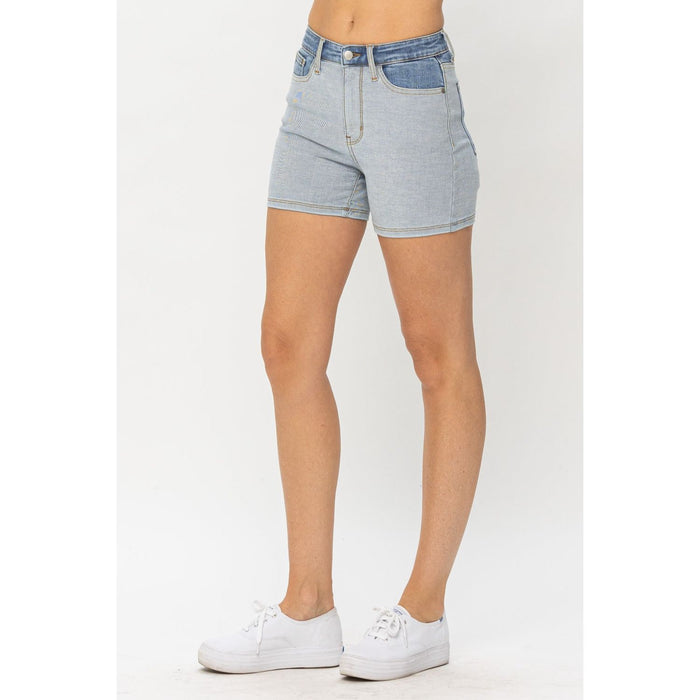 Judy Blue Color Block Denim Shorts