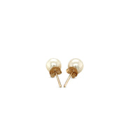 Bids.com 14k Yellow Gold Freshwater Cultured White Pearl Stud Earrings (6.0 mm) Earrings