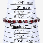 Bids.com 15.30 Carat Genuine Garnet .925 Sterling Silver Bracelet Bracelets