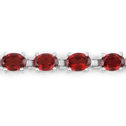 Bids.com 15.30 Carat Genuine Garnet .925 Sterling Silver Bracelet Bracelets