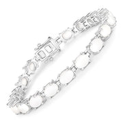 Bids.com 10.26 Carat Genuine Opal .925 Sterling Silver Bracelet Bracelets