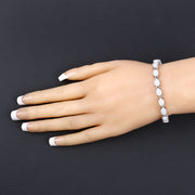 Bids.com 10.26 Carat Genuine Opal .925 Sterling Silver Bracelet Bracelets
