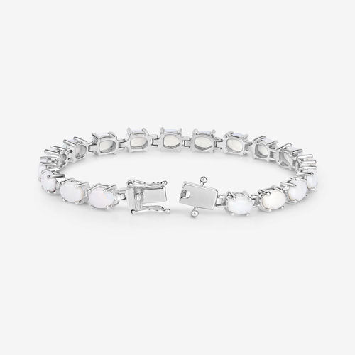 Bids.com 10.26 Carat Genuine Opal .925 Sterling Silver Bracelet Bracelets