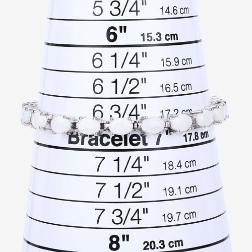 Bids.com 10.26 Carat Genuine Opal .925 Sterling Silver Bracelet Bracelets