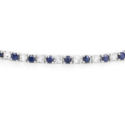 Bids.com 6.87 ct. t.w. Blue Sapphire and White Topaz Bracelet in Sterling Silver Bracelets