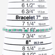 Bids.com 5.77 Carat Genuine Emerald and White Topaz .925 Sterling Silver Bracelet Bracelets