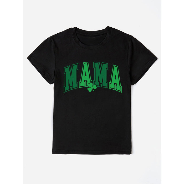 Mama Round Neck Short Sleeve T-Shirt