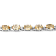 Bids.com 9.03 Carat Genuine Citrine .925 Sterling Silver Bracelet Bracelets