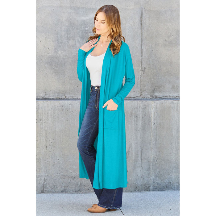 Basic Bae Open Front Long Sleeve Cover Up