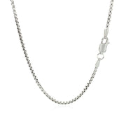 Bids.com 14k White Gold Round Box Chain 1.7mm Necklaces