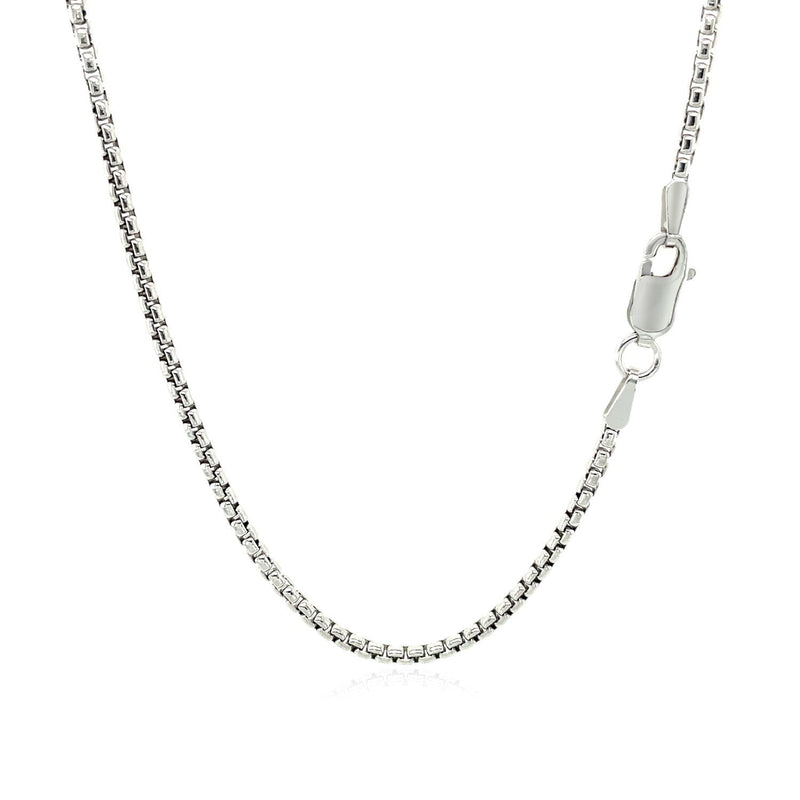 Bids.com 14k White Gold Round Box Chain 1.7mm Necklaces