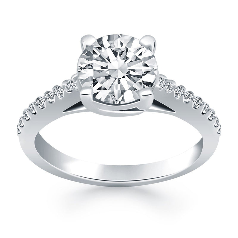 Bids.com 14k White Gold Trellis Diamond Engagement Ring Rings