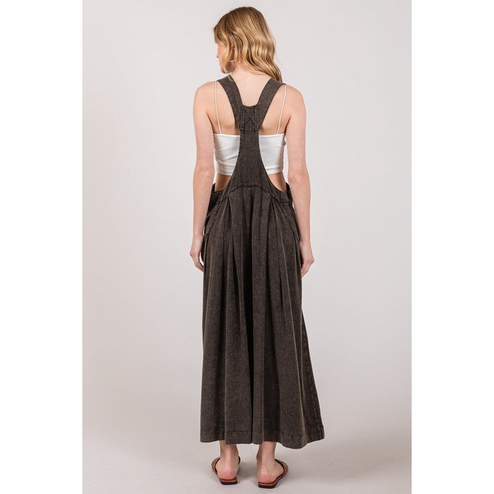 SAGE + FIG Wide Strap Wide Leg Overalls