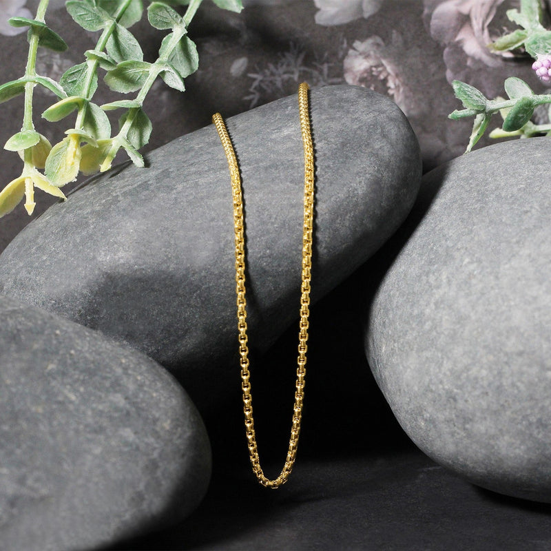 Bids.com 14k Yellow Gold Round Box Chain 1.7mm Necklaces