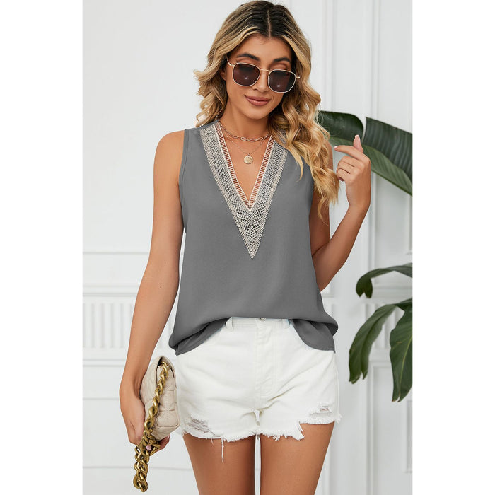 V-Neck Wide Strap Tank