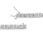 Bids.com 1.16 Carat Genuine White Diamond 14K White Gold Plated .925 Sterling Silver Bracelet Bracelets
