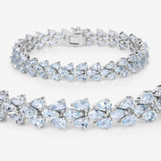 Bids.com 14.11 Carat Genuine Aquamarine .925 Sterling Silver Bracelet Bracelets
