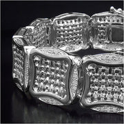 Bids.com 14K Yellow Gold Plated 0.67 Carat Genuine White Diamond .925 Sterling Silver Bracelet Bracelets
