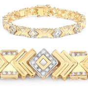 Bids.com 0.98 Carat Genuine White Diamond .925 Sterling Silver Bracelet Bracelets