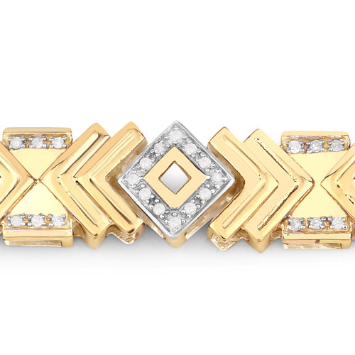 Bids.com 0.98 Carat Genuine White Diamond .925 Sterling Silver Bracelet Bracelets