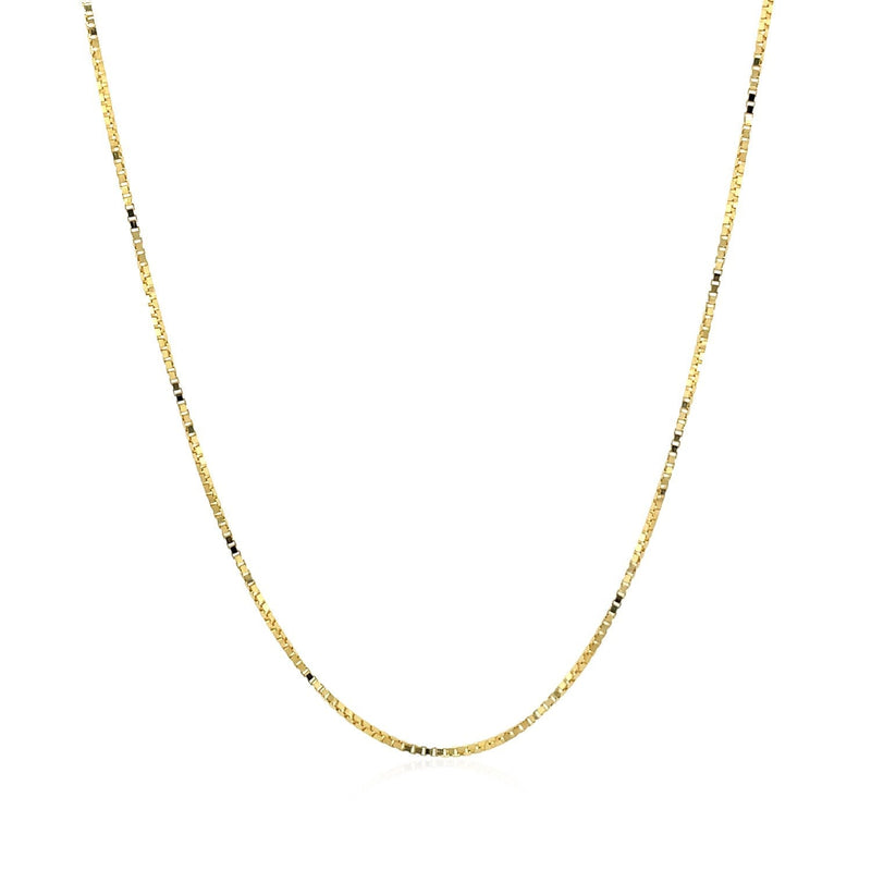 Bids.com 14k Yellow Gold Classic Box Chain 0.7mm Necklaces
