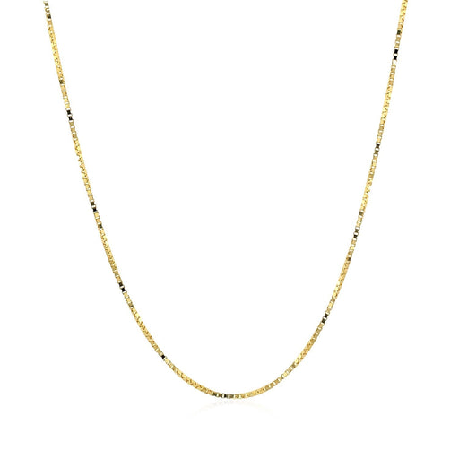 Bids.com 14k Yellow Gold Classic Box Chain 0.7mm Necklaces