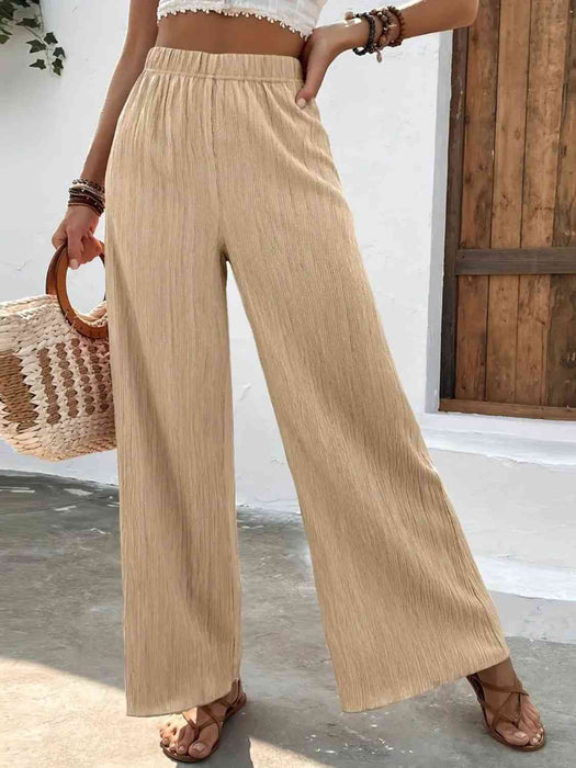 Full Size High Waist Wide Leg Pants by VYSN