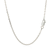 Bids.com Sterling Silver Rhodium Plated Cable Chain 1.5mm Necklaces