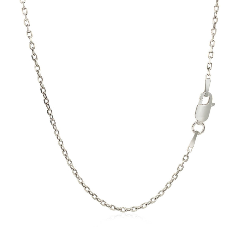 Bids.com Sterling Silver Rhodium Plated Cable Chain 1.5mm Necklaces