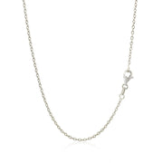 Bids.com 18k White Gold Round Cable Chain 1.5mm Necklaces