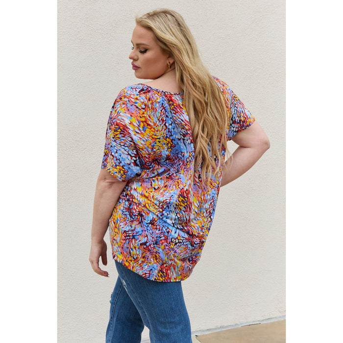 Be Stage Printed Dolman Flowy Top