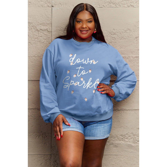 Simply Love Letter Graphic Long Sleeve Sweatshirt