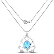 Bids.com 11.50 Carat Genuine Swiss Blue Topaz .925 Sterling Silver Pendant Pendants