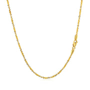 Bids.com 14k White and Yellow Gold Two Tone Sparkle Chain 1.5mm Necklaces