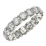 Bids.com Round Cut Lab Grown Diamond Eternity Ring in 14k White Gold (4 cttw FG/VS2) Rings