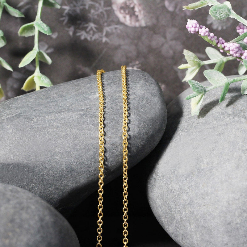 Bids.com 14k Yellow Gold Round Cable Link Chain 1.9mm Necklaces