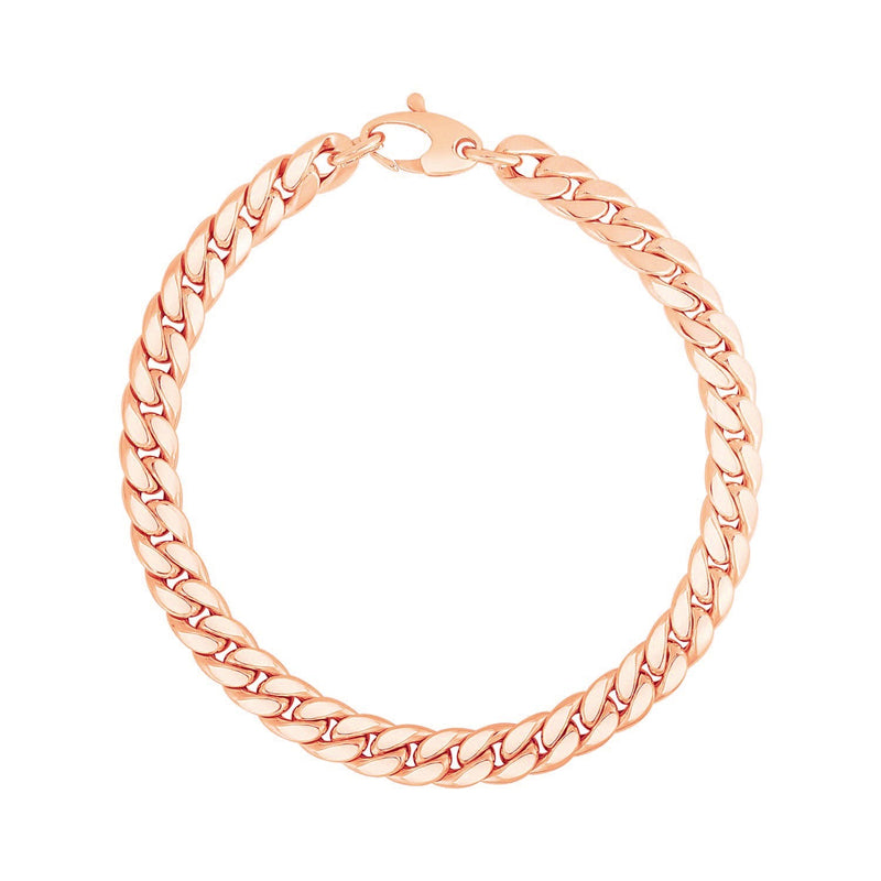Bids.com 14K Rose Gold Cuban Link Bracelet Bracelets
