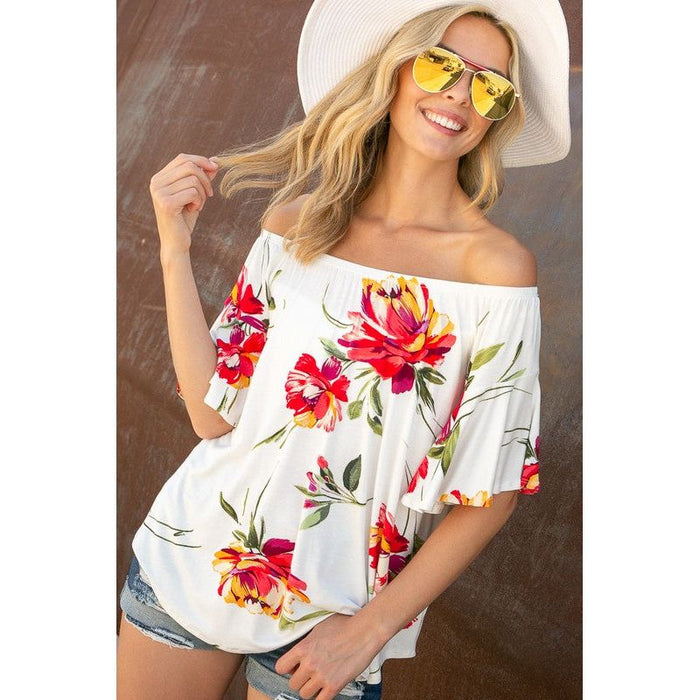 FLORAL OFF SHOULDER TOP