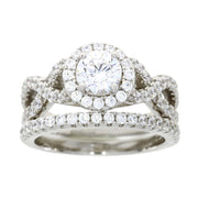 Bids.com Cubic Zirconium CZ SS Bridal Sterling Silver Rings